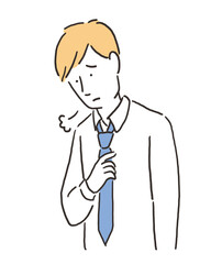 疲れているスーツ姿の男性