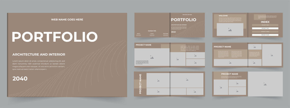 Architecture portfolio interior portfolio  or portfolio layout design