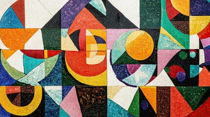 Fototapeta premium A colorful mosaic of shapes and colors