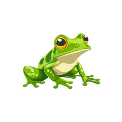 Vibrant Green Frog Illustration