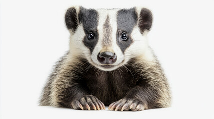 Fototapeta premium A Close Encounter with the European Badger: Nature's Nocturnal Marvel