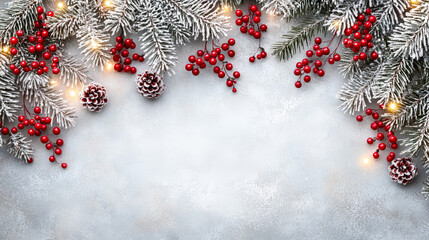 Festive Winter Wonderland: A Magical Christmas Background of Snow, Lights, and Decorations