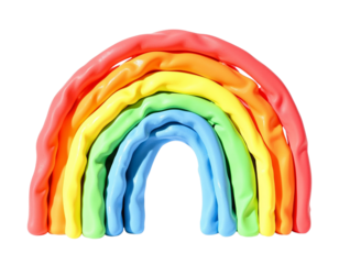 colorful rainbow colored caps