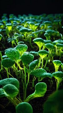 time-lapse showing chloroplasts moving and responding to light during photosynthesis, 4k High-Quality Wallpaper Background Animation Video