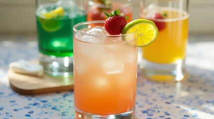 Fototapeta premium Top-Selling Colorful Cocktails for Parties