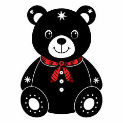 Christmas Gingerbread Storefront Black silhouette