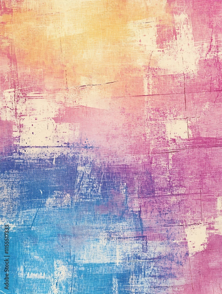 Poster vibrant multicolored abstract grunge texture with warm and cool tones : generative ai