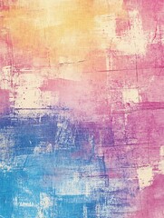 Vibrant Multicolored Abstract Grunge Texture with Warm and Cool Tones : Generative AI