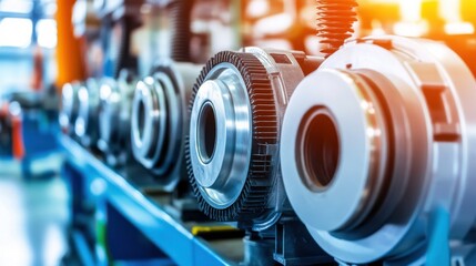 Obraz premium High-Tech Motors in Innovative Workshop Environment