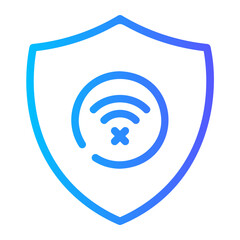 offline shield gradient icon