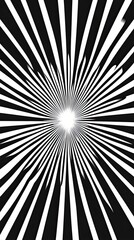 Obraz premium Abstract Black And White Radiating Lines Design