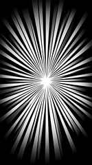 Obraz premium Abstract Black And White Radiating Lines Design