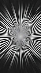 Fototapeta premium Abstract Black and White Radial Lines Design