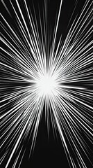 Fototapeta premium Abstract Black and White Radial Lines Design