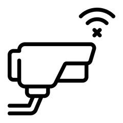 cctv offline line icon
