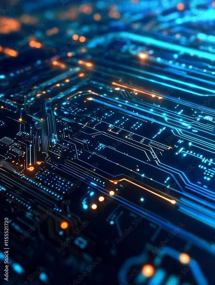 Aufkleber Modern Electronic Circuit Design with Emphasis on Data Networks and Cyber Connectivity : Generative AI