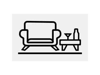 Office chair icon simple illustration chair line iconOffice Armchair Line Icon with Editable Stroke and Pixel Perfect.Chair and Sofa of front view line icon Chair icon set executive chair icon Vector 
