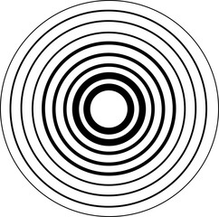 Concentric ripple circles sound waves icon. Seismic Earthquake alert radar. Radial signal sonar wave soundwave rings touch effect or pulse line vector   isolated on transparent background