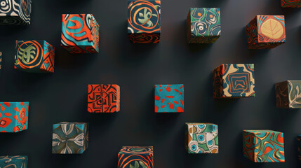 Fototapeta premium abstract geometric cube background