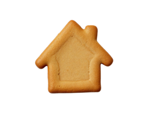 gingerbread house isolated on white