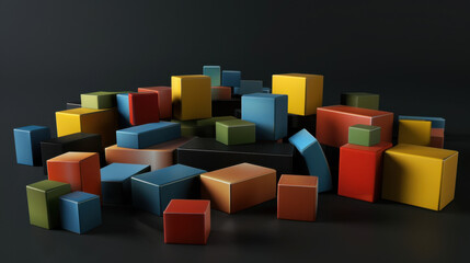 Fototapeta premium abstract geometric cube background