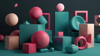 abstract geometric cube background