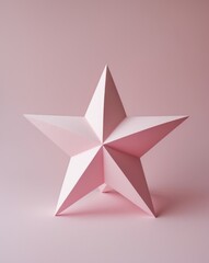 Obraz premium a close up of a pink star on a pink background