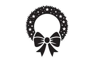 Christmas Wreath Silhouette Vector 16.eps