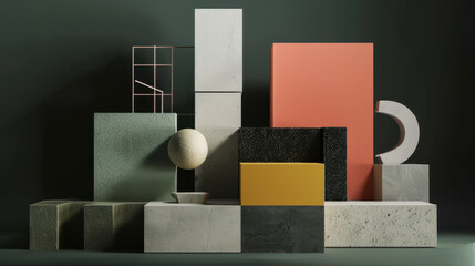 abstract geometric cube background