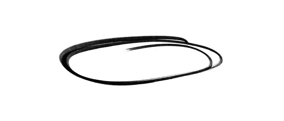 Oval Frame | Black Marker PNG Isolated hand drawn doodle Elements on transparent background 