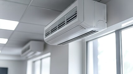 A boardroom featuring a built-in air conditioning system with adjustable directional airflow panels.