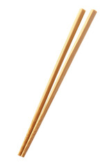 Elegant wooden chopsticks, marketing and restaurant branding, cut out
