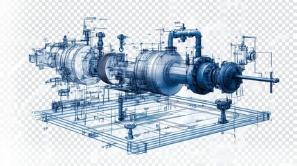Advanced Technical Drawings of Machinery Systems