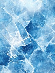 Obraz premium A blue and white ice sculpture with a blue background