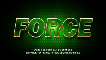 Obraz premium Green Force Text Effect 