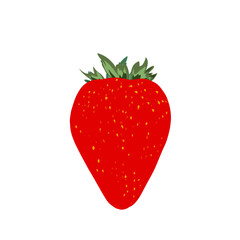 illustration of fresh ripe strawberries without background