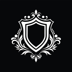 heraldic shield with wings