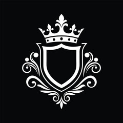 coat of arms with crown and wings