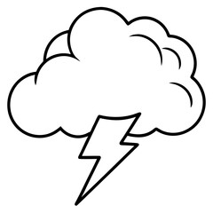 Stormy weather cloud, lightning bolt, icon, graphic, symbol, design, element, illustration, weather 