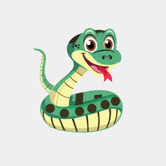 Cartoon snake vector 