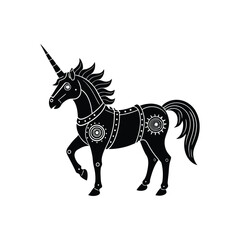 beautiful depicts a unicorn.eps