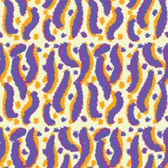 Colorful watercolor paint texture seamless pattern childish. Decorative fabric textile print packaging wrapping paper playful. Teaching board for tutorial. Vintage retro style 90s 80s old vector 