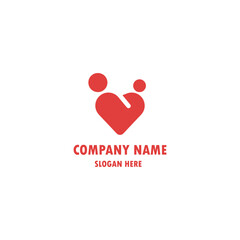 Love hearts shape logo vector