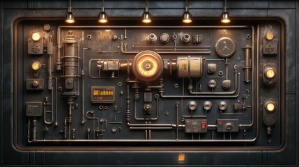 Obraz premium Technical Design with Conceptual Elements and Bright Lighting