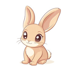 Obraz premium Adorable Cartoon Bunny Rabbit Illustration