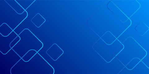 Modern blue background for presentation design with abstract geometrics shapes decoration. Vector illustration for technology, game design, business or corporate needs