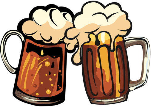 Bi&egrave;re verre dessin chope mousse icone