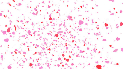 たくさんのハートが飛び出すイラスト