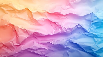 Obraz premium Pastel colored gradient crumpled paper background texture.