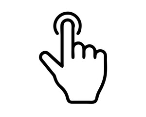 Obraz premium Hand cursor click. Web graphic icon for websites and mobile applications interfaces, online stores, messengers.